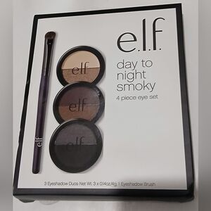 E.L.F. Day To Night Smoky Eyeshadows 4 Piece Eye Set And Brush Net Wt 3x 0.14oz